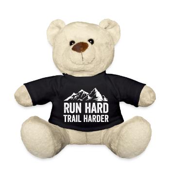 Run Hard. Trail Harder - Teddy Bear - black - Front