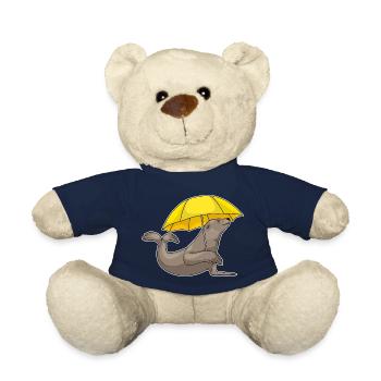 Seal Umbrella - Teddy Bear - french navy - Front