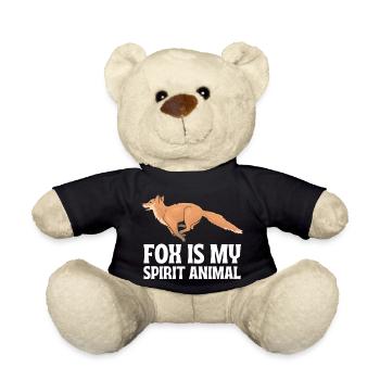Fox Is My Spirit Animal - Teddy Bear - black - Front