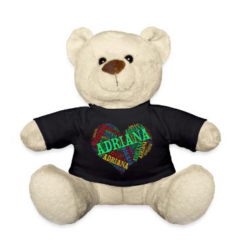 T-Shirt Adriana T-Shirt Wort Wolke Herz - Teddy - Schwarz - Vorne