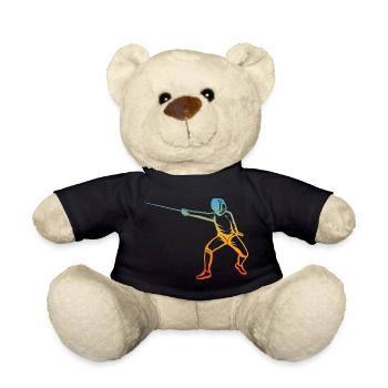 Fechter Zeichnung - Teddy - Schwarz - Vorne
