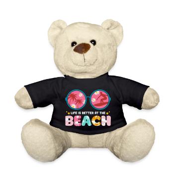 summer holidays, summer, hello summer - Teddy Bear - black - Front