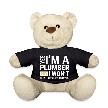 Craftsman Handyman Craft Tool Construction Site - Teddy Bear - black - Front