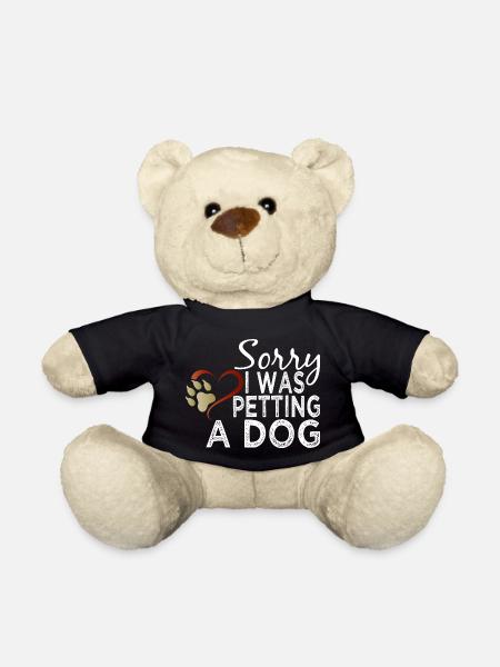 Désolé d’être en retard, je caressais un chien toujours en retard - Nounours - noir
