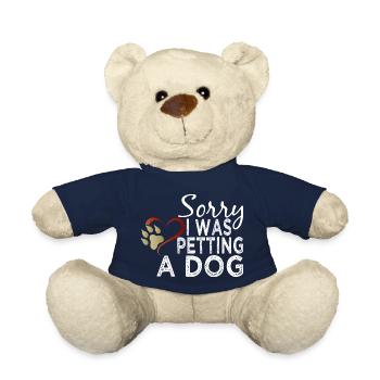 Désolé d’être en retard, je caressais un chien toujours en retard - Nounours - bleu marine - Devant