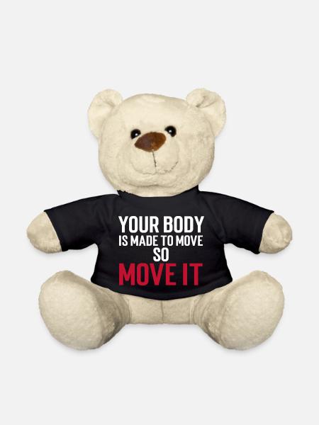 Your Body Is Made To Move - So Move It Weiss/Rot - Teddy - Schwarz