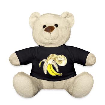 Snake Banana - Teddy Bear - black - Front