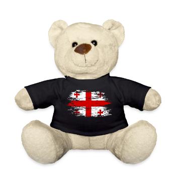 Georgia flag used - Teddy Bear - black - Front