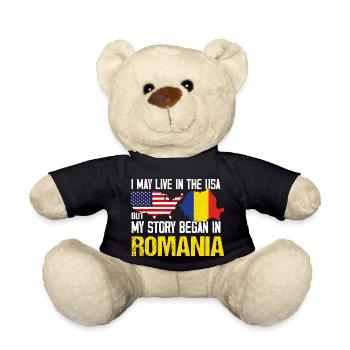 I May Live In The USA But My Story Began In Romani - Teddy - Schwarz - Vorne