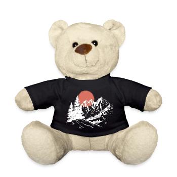 Montagne coucher de soleil silhouette - Nounours - noir - Devant