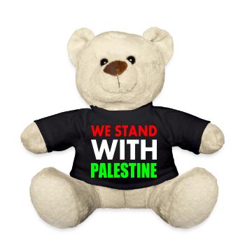 We stand with palestine - Teddy Bear - black - Front