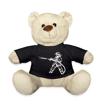 Dessin de pompier - Nounours - noir - Devant