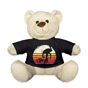 Retro Sonnenuntergang Radfahrer Silhouette - Teddy - Schwarz - Vorne