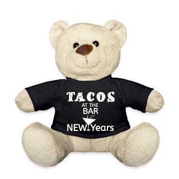 Tacos - Happy New Year - Teddy Bear - black - Front