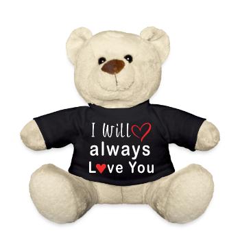 Ich werde dich immer lieben Herz-Design - Teddy - Schwarz - Vorne