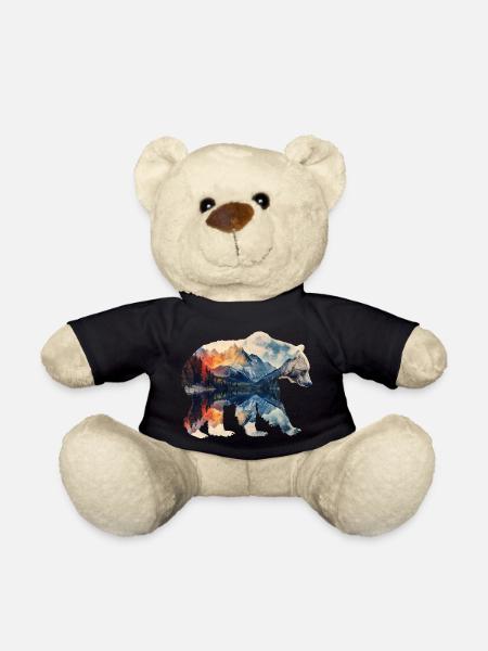 Bär mit Doppelbelichtung - Teddy - Schwarz