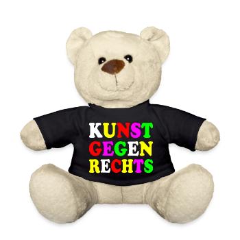 Kunst gegen rechts - Teddy - Schwarz - Vorne