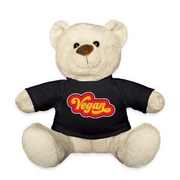 Vegan - Teddy Bear - black - Front