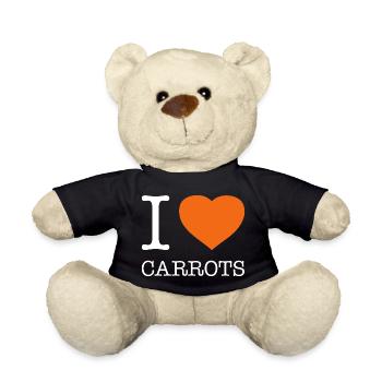 J’AIME LES CAROTTES Karotten - Nounours - noir - Devant