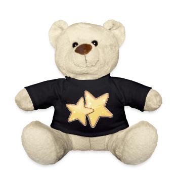Leuchtendes Sternenmuster Design für Bekleidung - Teddy - Schwarz - Vorne