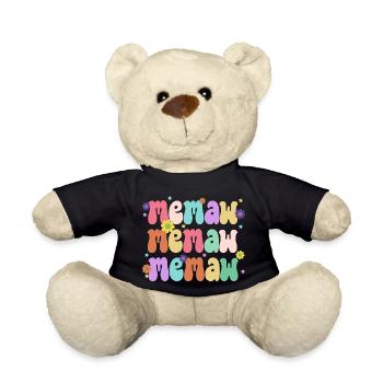Memaw Gifts For Grandma Retro Vintage Mother's Day - Teddy Bear - black - Front