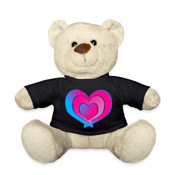 Liebe ist bunt - Teddy - Schwarz - Vorne