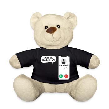 Appels de handball - Dicton sportif - ApriNoeScor - Nounours - noir - Devant