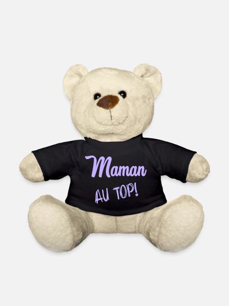 BONNE FÊTE MAMAN. MAMAN. FÊTE DES MÈRES - Nounours - noir