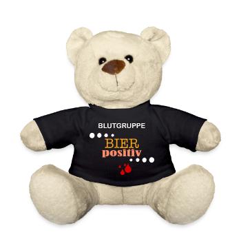 Blutgruppe Bier positiv - Teddy - Schwarz - Vorne