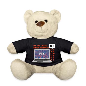 Kein Bild 🤬 Klumpat! Retro Computer Humor Design - Teddy - Schwarz - Vorne