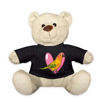 Parakeet, Parrot, Parakeet, Bird - Teddy Bear - black - Front