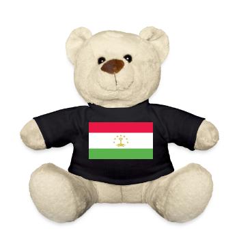 Tajikistan Flag - Teddy Bear - black - Front