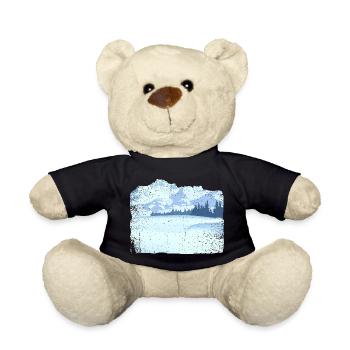 Mountain in snow with dirty effect - Teddy Bear - black - Front