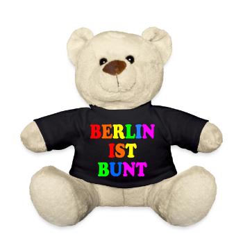 Berlin ist bunt - Teddy - Schwarz - Vorne