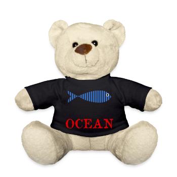 FISH. APRIL FOOL. HOLIDAY. SUMMER. HUMOR - Teddy Bear - black - Front