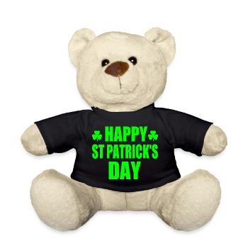 happy st patrick's day - Teddy Bear - black - Front