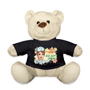 Nurse Gute Pflege? Ich Bin Dabei - Teddy - Schwarz - Vorne