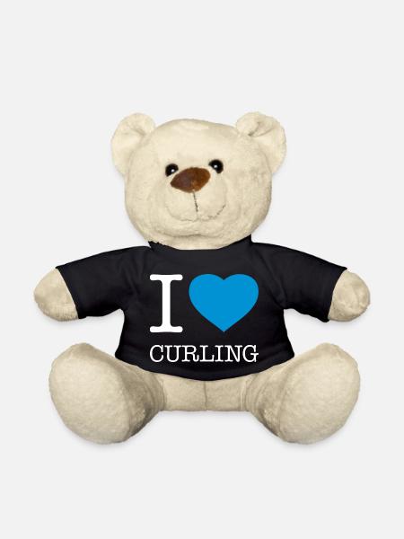 I LOVE CURLING - Teddy - Schwarz