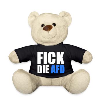 Fick die afd - Teddy - Schwarz - Vorne