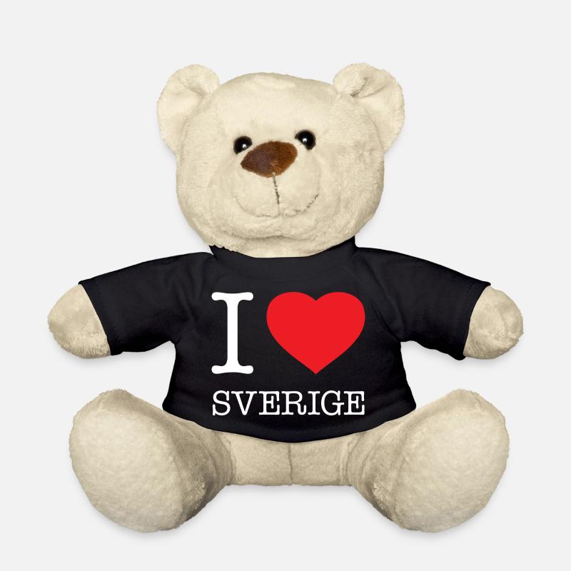 J’AIME SVERIGE Suède Schweden - Nounours - noir