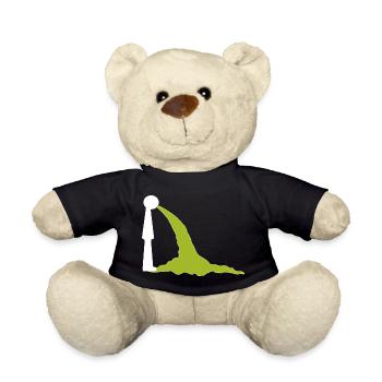 Motif de consommation d’alcool - Vomir - Escalade et crash - Nounours - noir - Devant