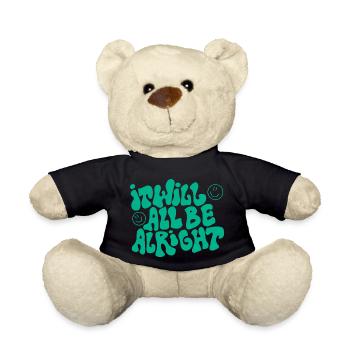 Saying "It will all be alright" - Teddy Bear - black - Front