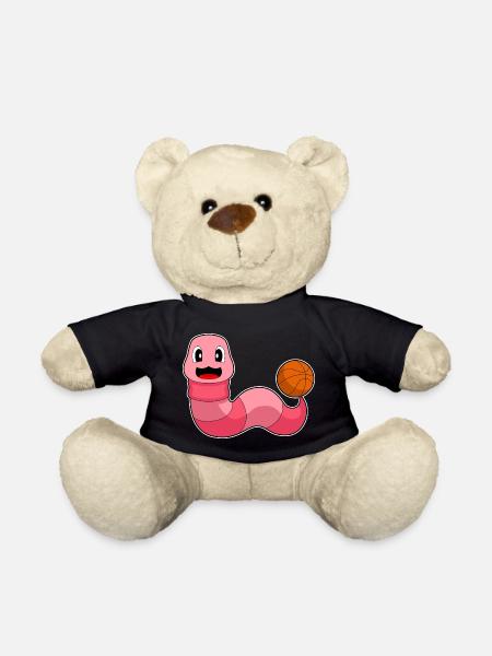 Wurm Basketballspieler Basketball - Teddy - Schwarz