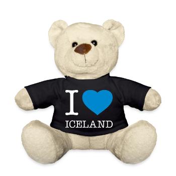 I LOVE ICELAND - Teddy - Schwarz - Vorne