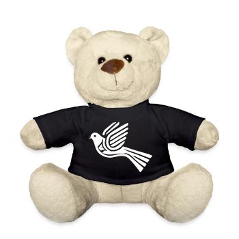 Dove of peace dove - Teddy Bear - black - Front