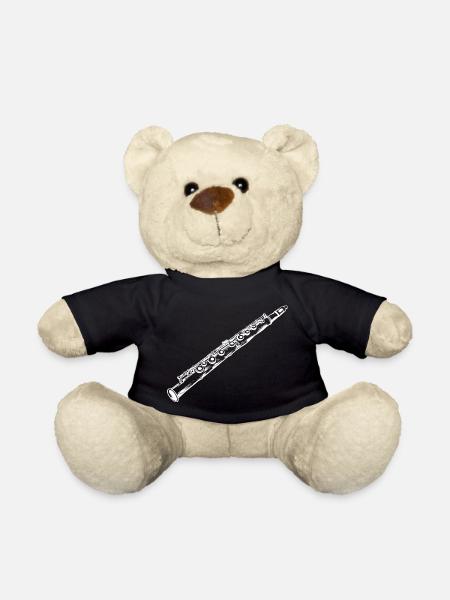 Flöte Zeichnung - Teddy - Schwarz