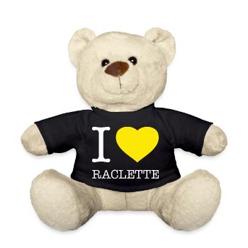 I LOVE RACLETTE - Teddy Bear - black - Front