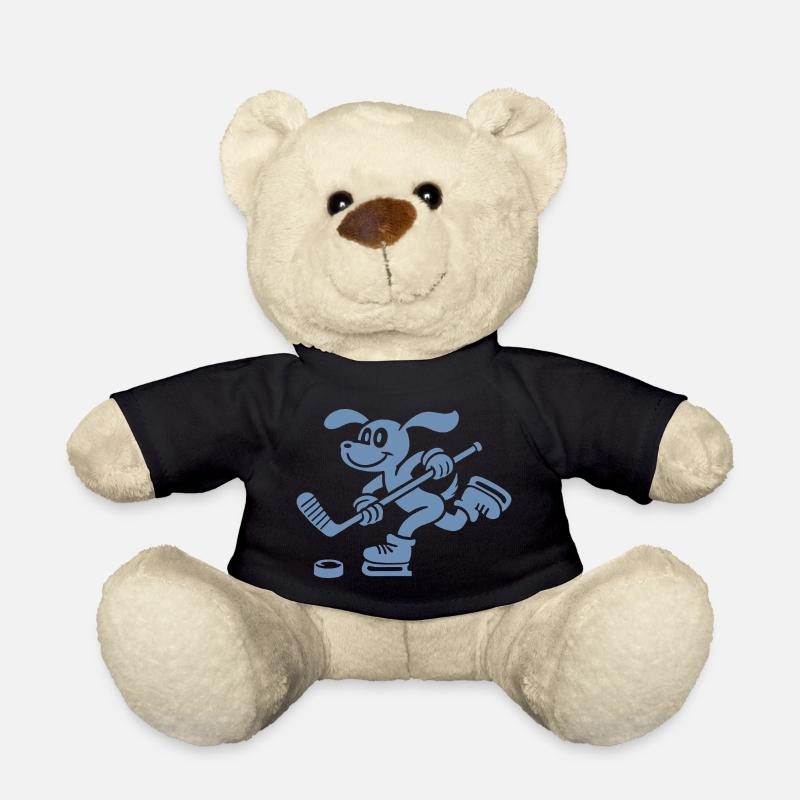 Dackel Eishockey Silhouette Minimalistisch - Teddy - Schwarz