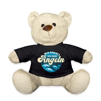 Angler Chaos Motiv Design Fischer angeln Geschenk - Teddy - Schwarz - Vorne