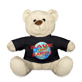 Save the Earth  - Teddy - Schwarz - Vorne